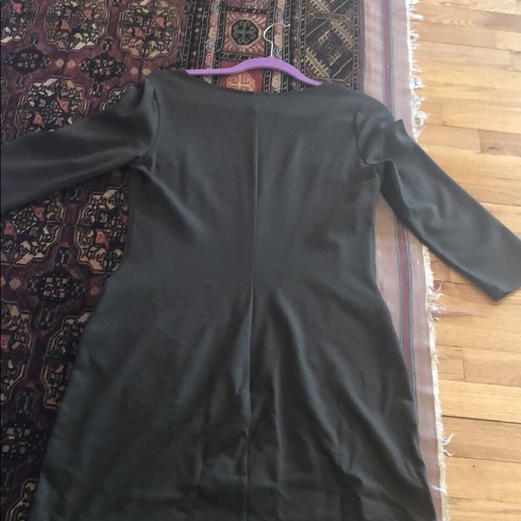 Express Olive Green Zipper Detail Dress (Size: M) - Picture 8 of 8